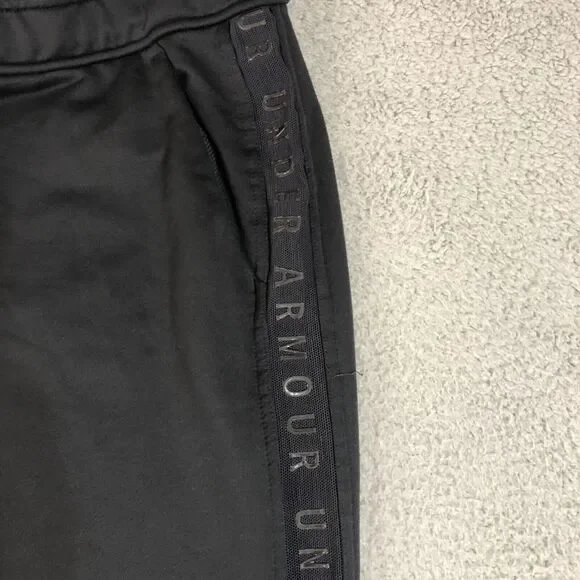Under Armour Pants Men 2Xlarge XXL Black Joggers Spelled Out Logo Basketball Gym - Picture 2 of 8